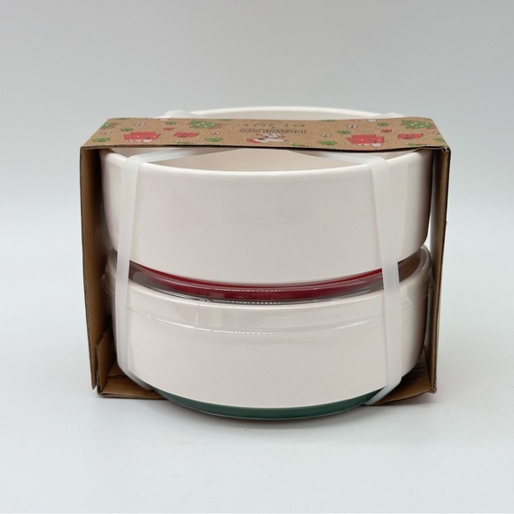 Rae Dunn x Peanuts Christmas Holiday Pet Bowl NAUGTY and NICE - Picture 4 of 5